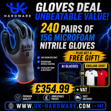 120 Pairs 15G Microfoam Nitrile Gloves + FREE Gift