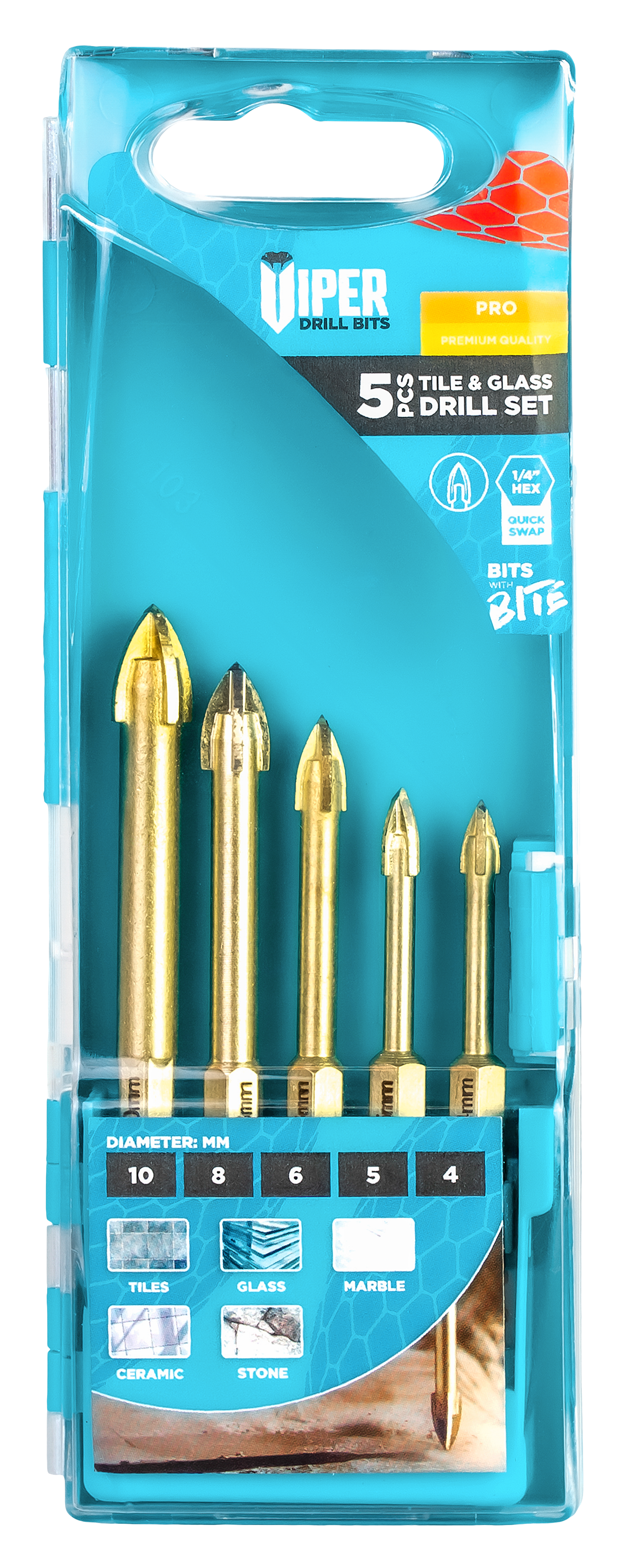 Tile & Glass Drill Bit Set