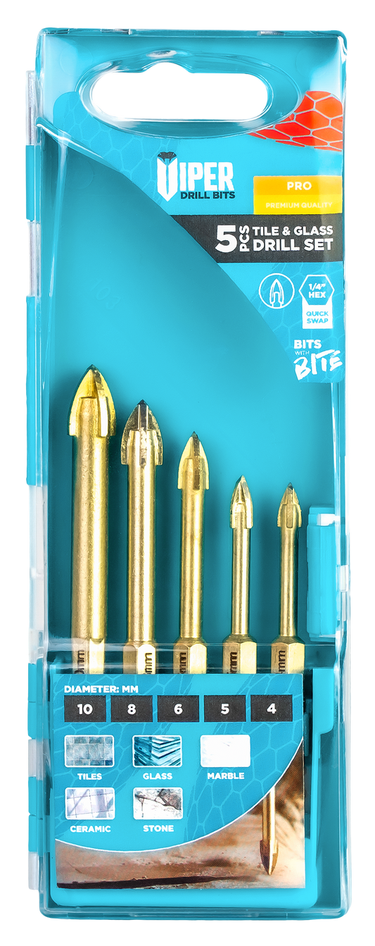 Tile & Glass Drill Bit Set