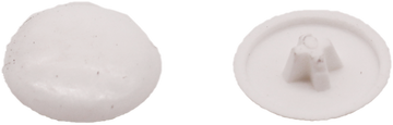 White Screw Caps (100) 6-8mm