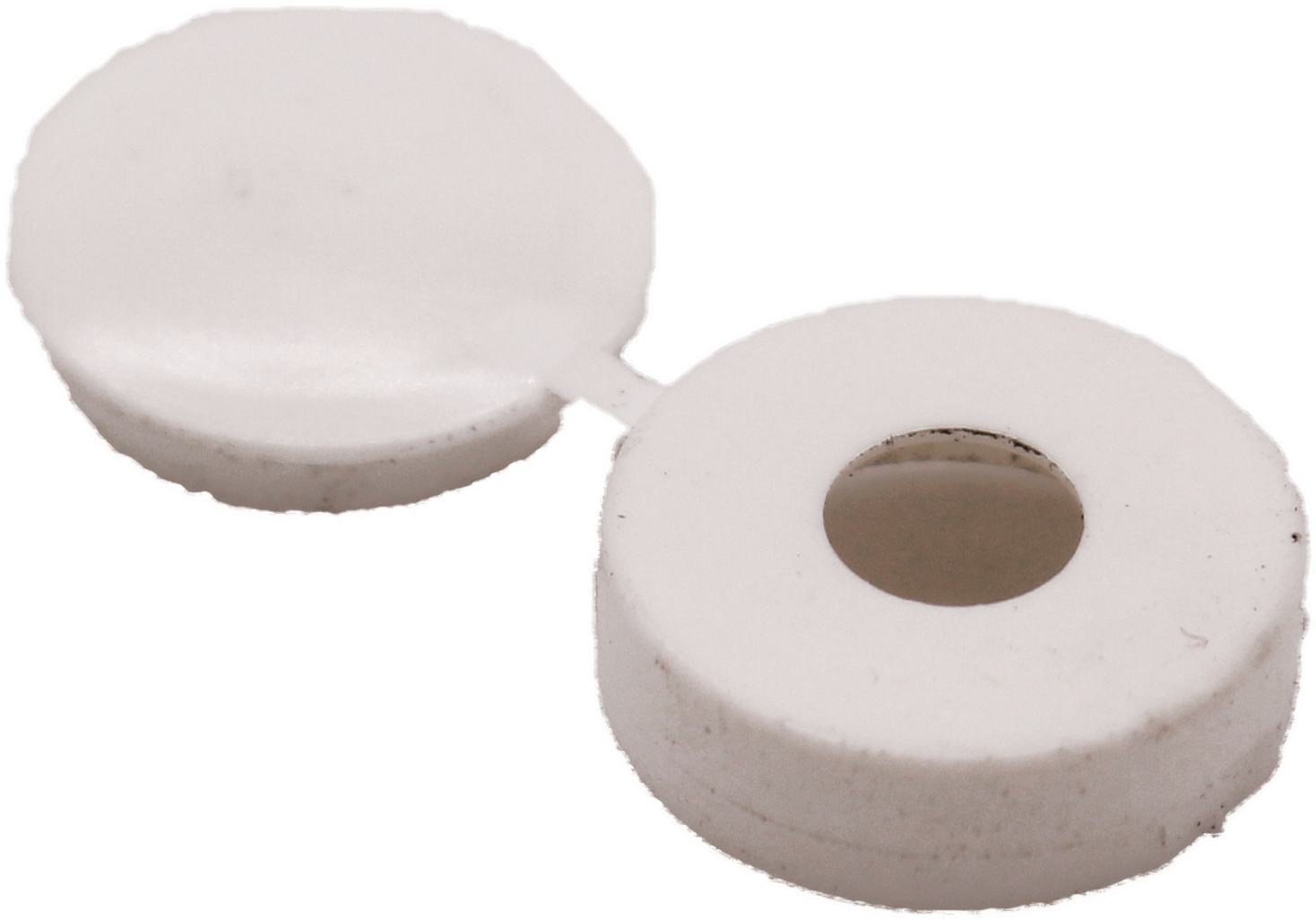 10-12mm White Hinged Cover Cap