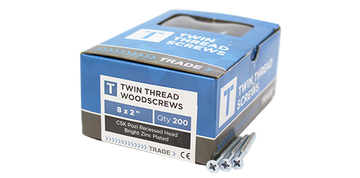 3x10 BZP Twinthread Pozi Csk Screws