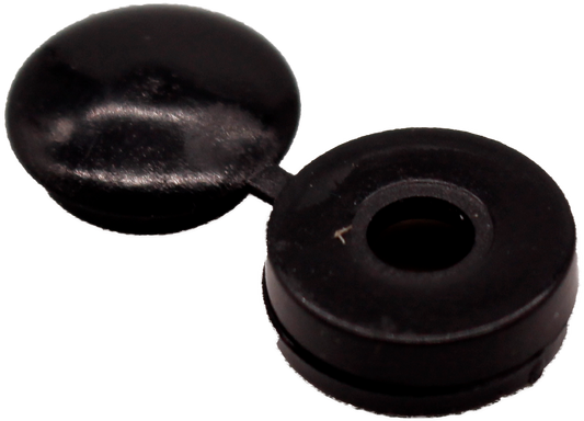 10-12mm Black Hinged Cover Cap