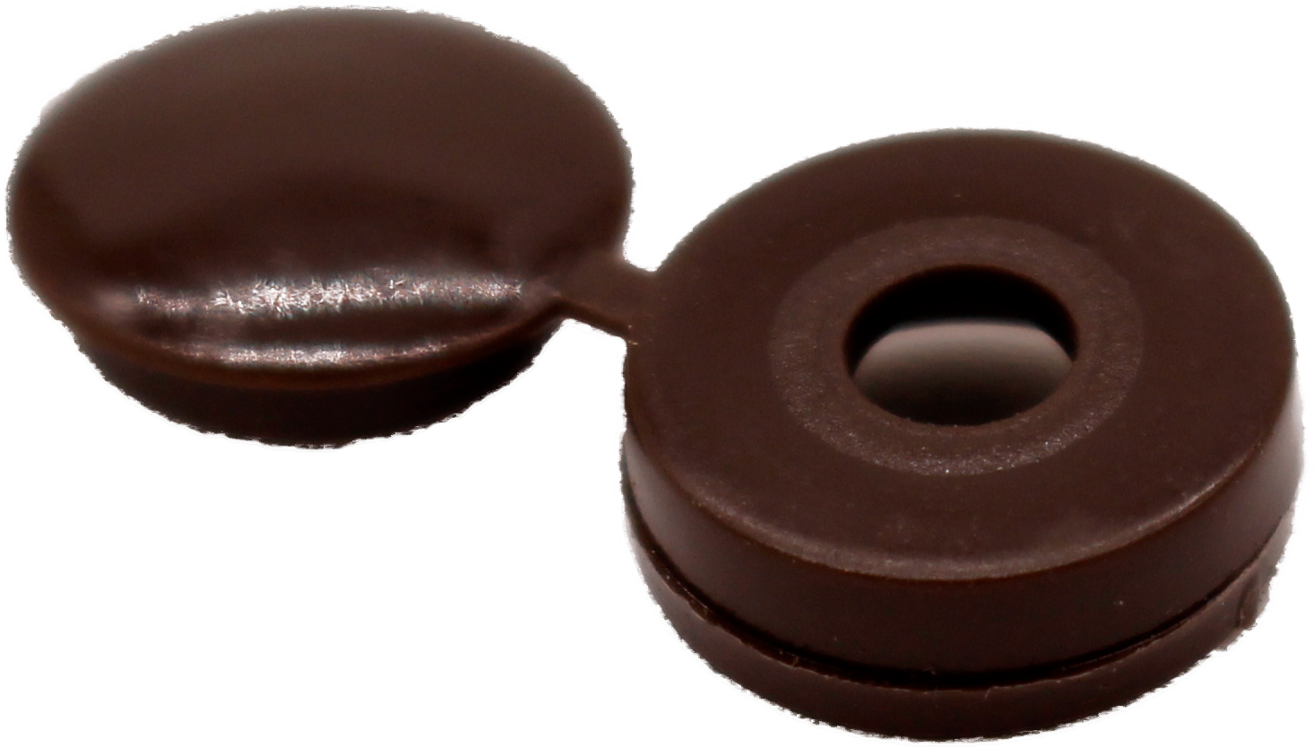 Brown Hinged Cover Caps (100) 6-8mm