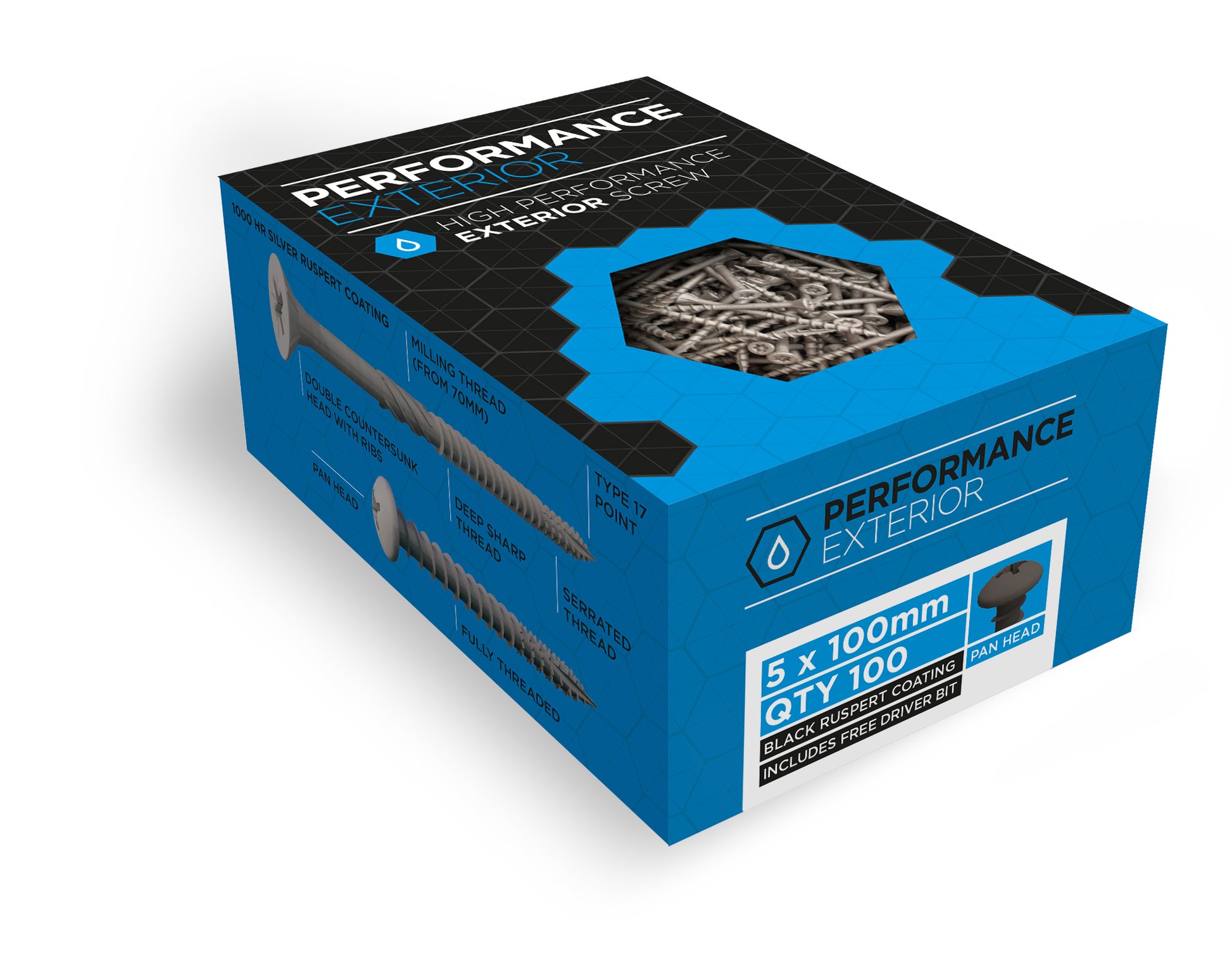 Perf Exterior PAN BLACK Screw