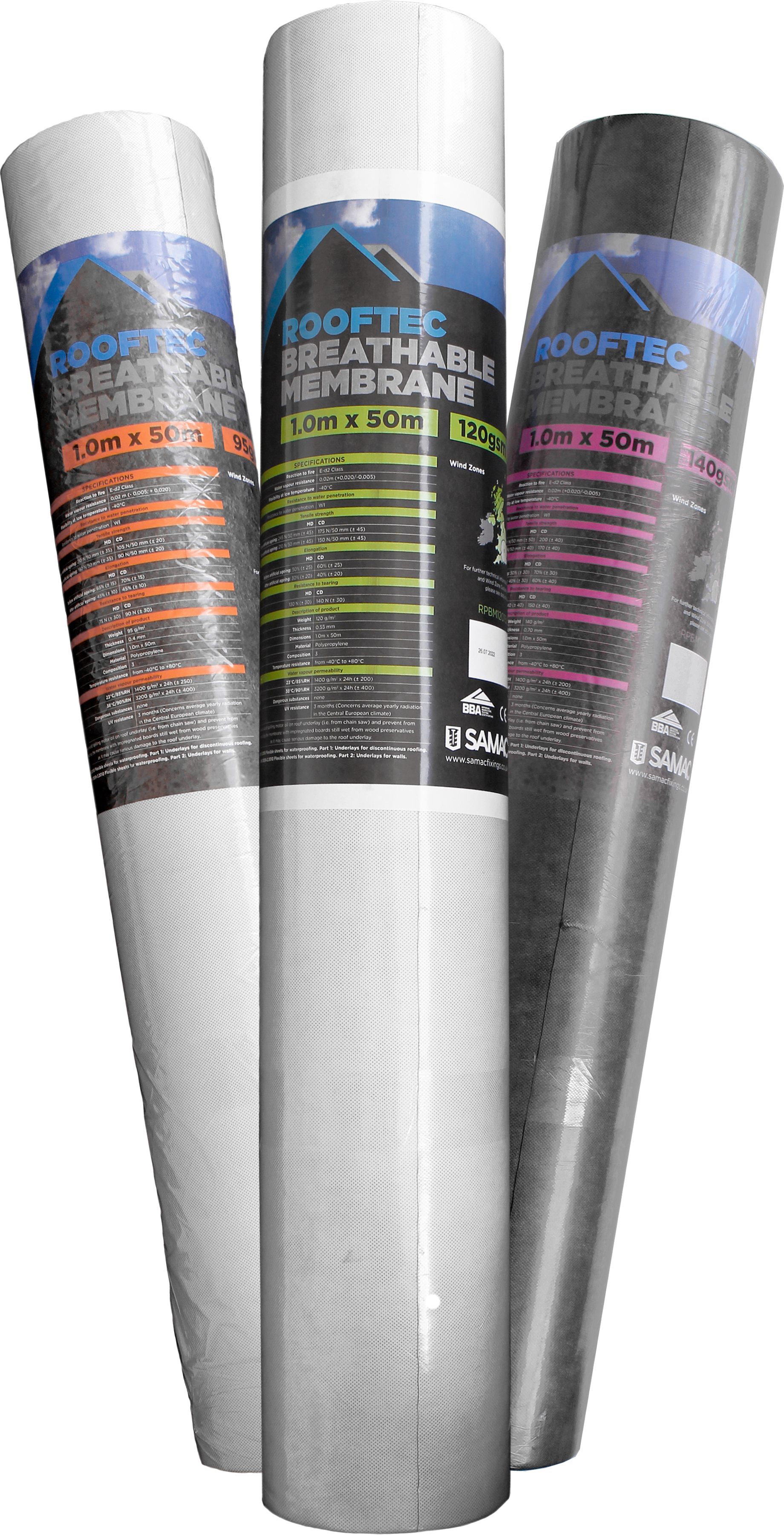 Rooftec Breathable Membrane BBA 95, 1.5 x 50m